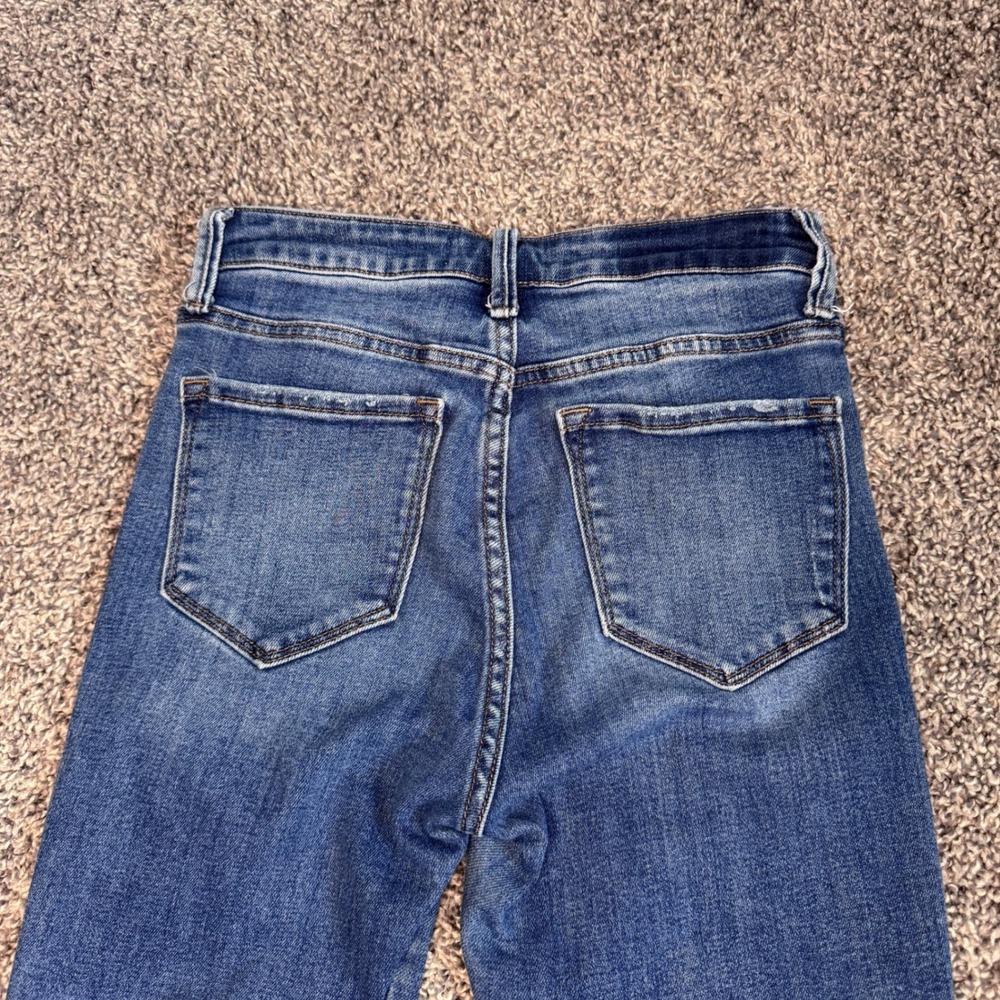 Vervet High Rise Skinny Ankle Jeans Women's 26 Denim Fray Raw Hem Distressed - Picture 5 of 9